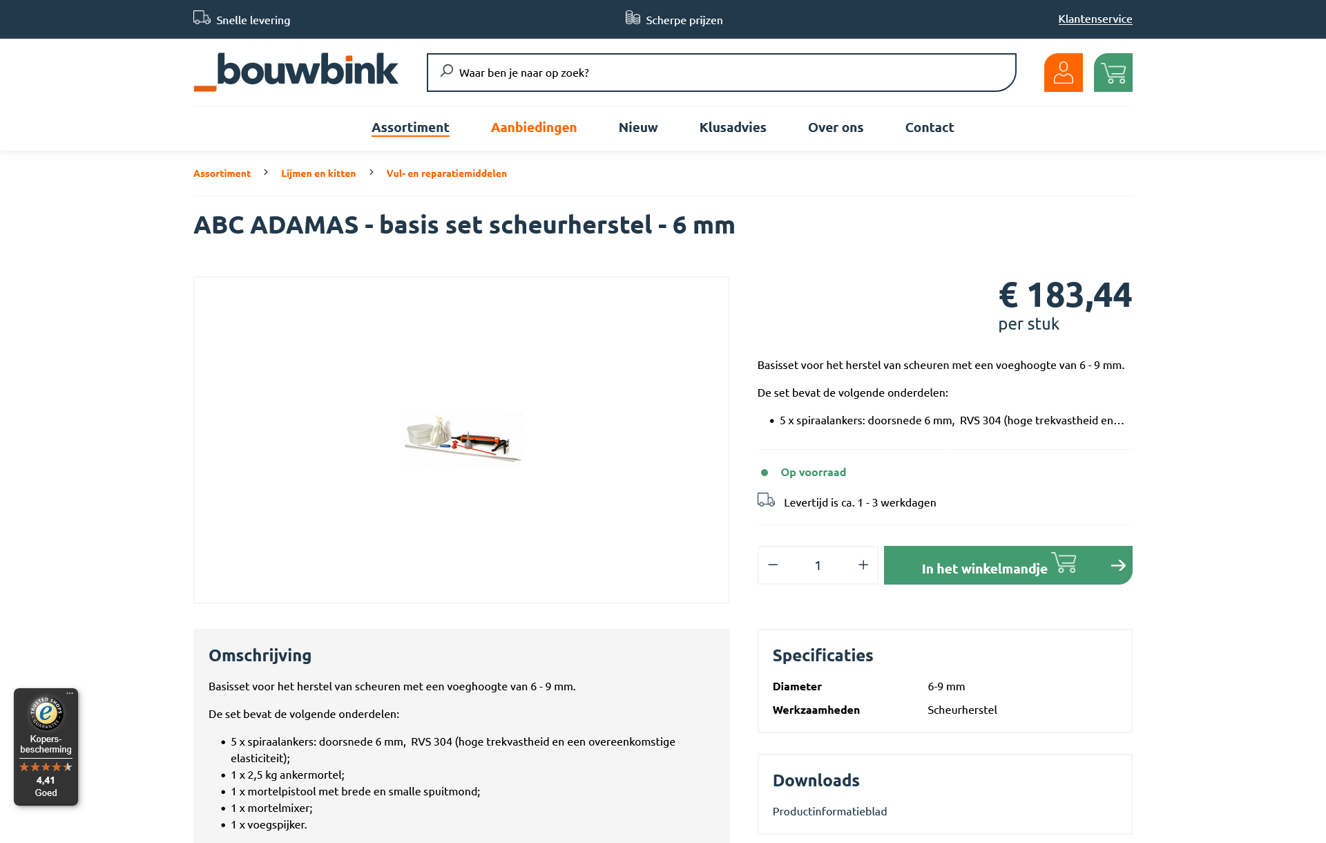 Bouwbink product